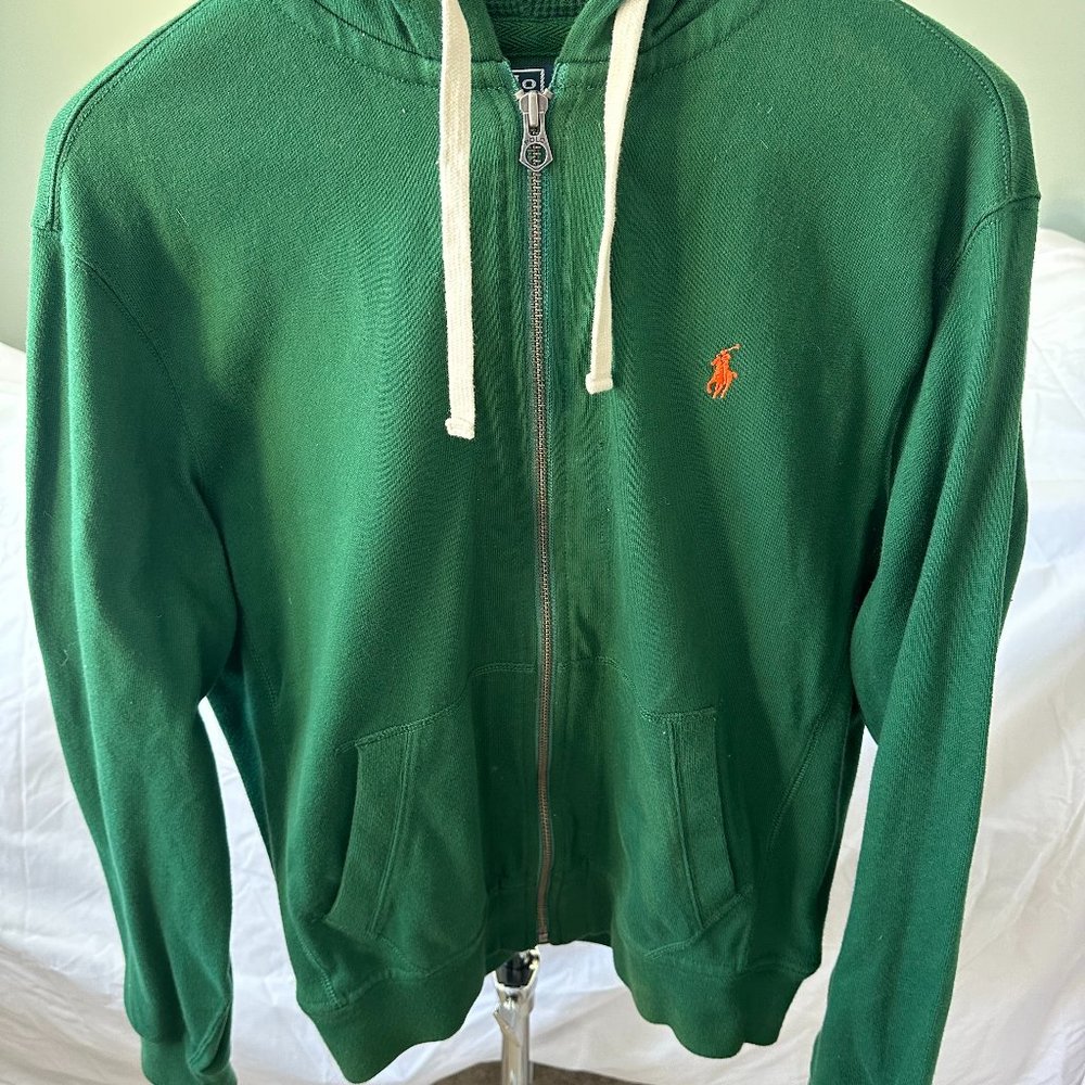 Ralph Lauren Men's Green Zip Up Jacket - Size M